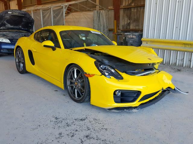 WP0AA2A87GK171876 - 2016 PORSCHE CAYMAN YELLOW photo 1