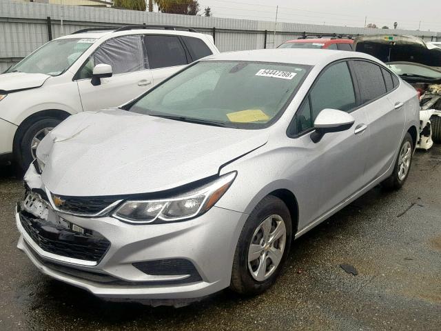 1G1BC5SM9H7105435 - 2017 CHEVROLET CRUZE LS SILVER photo 2