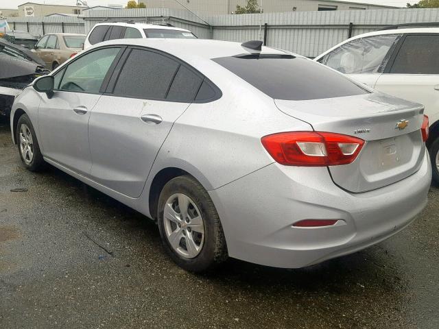 1G1BC5SM9H7105435 - 2017 CHEVROLET CRUZE LS SILVER photo 3