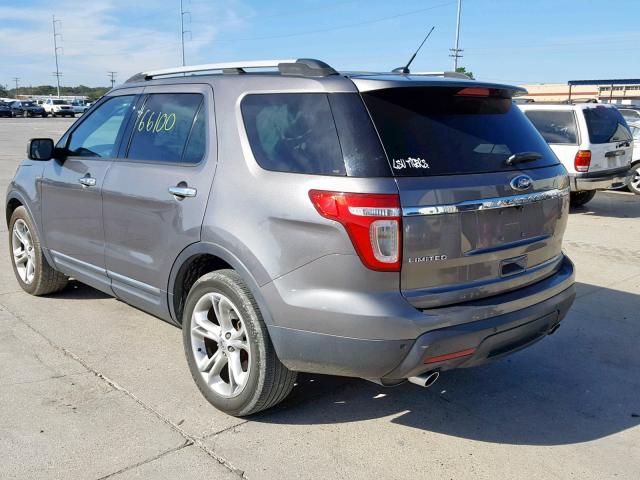 1FMHK7F87BGA45056 - 2011 FORD EXPLORER L CHARCOAL photo 3