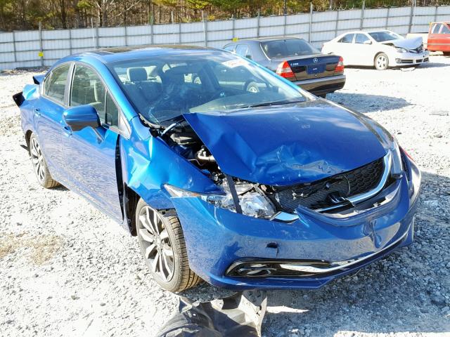 19XFB2F95FE240960 - 2015 HONDA CIVIC EXL BLUE photo 1