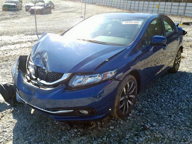 19XFB2F95FE240960 - 2015 HONDA CIVIC EXL BLUE photo 2