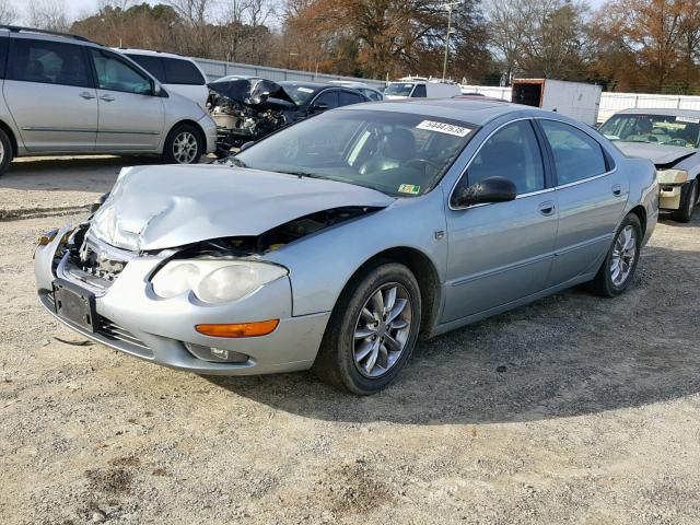 2C3AE66G14H616518 - 2004 CHRYSLER 300M BLUE photo 2