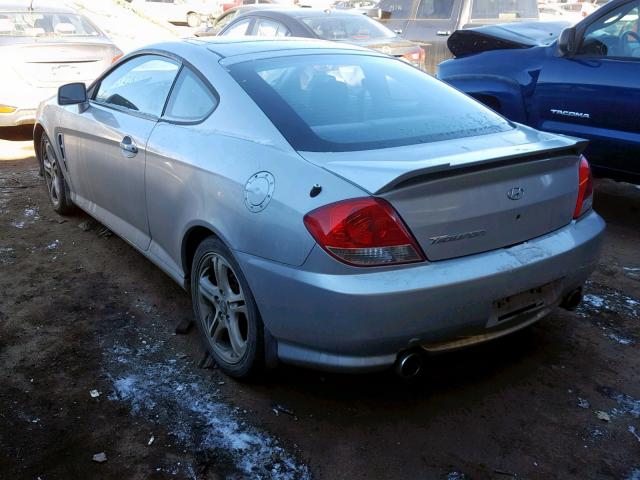 KMHHM65D15U175004 - 2005 HYUNDAI TIBURON SILVER photo 3