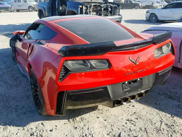 1G1YS2D67G5603864 - 2016 CHEVROLET CORVETTE 2 RED photo 3