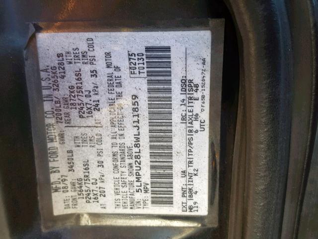 5LMPU28L8WLJ11859 - 1998 LINCOLN NAVIGATOR Qara foto 10