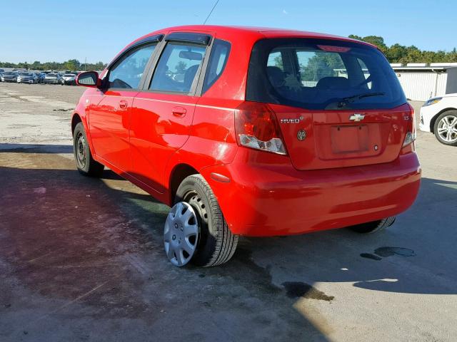 KL1TD66687B711032 - 2007 CHEVROLET AVEO BASE Qırmızı foto 3