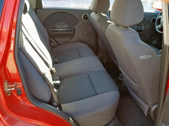 KL1TD66687B711032 - 2007 CHEVROLET AVEO BASE Qırmızı foto 6