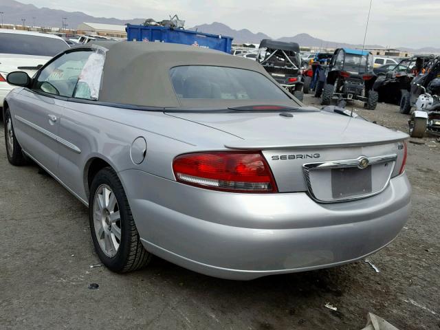 1C3EL75R86N187355 - 2006 CHRYSLER SEBRING GT SILVER photo 3