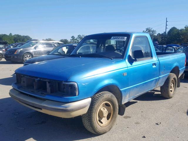 1FTCR10A3SUA26086 - 1995 FORD RANGER BLUE photo 2