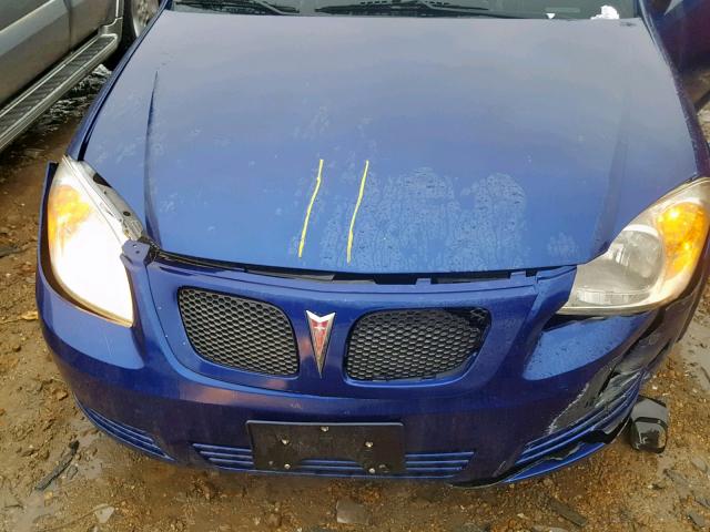 1G2AL15F477235392 - 2007 PONTIAC G5 BLUE photo 7