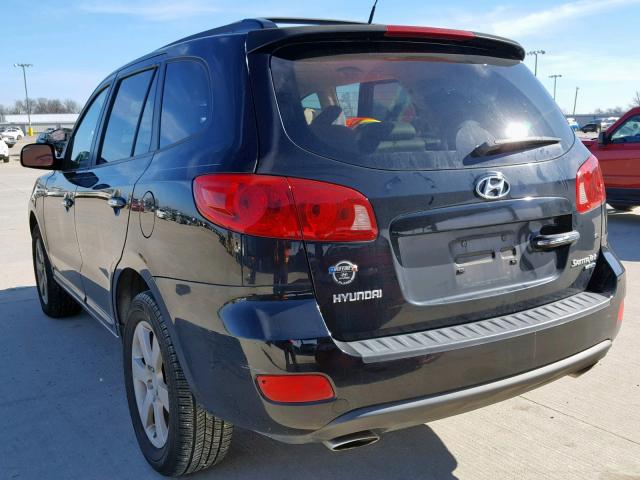 5NMSH13E47H078533 - 2007 HYUNDAI SANTA FE S BLACK photo 3