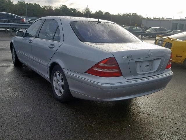 WDBNG70J92A314275 - 2002 MERCEDES-BENZ S 430 SILVER photo 3