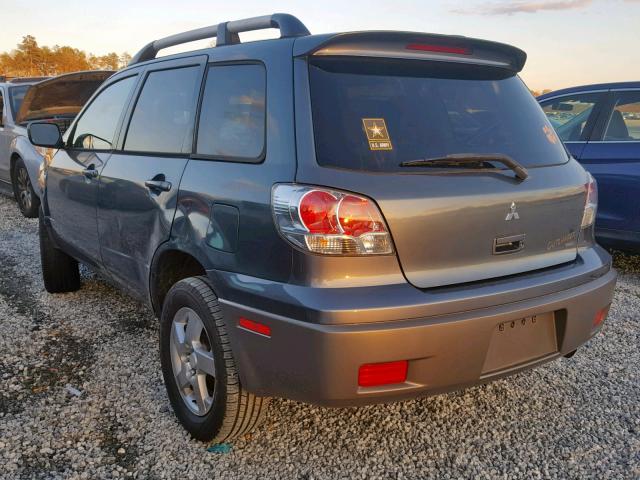 JA4LZ41G93U109876 - 2003 MITSUBISHI OUTLANDER GREEN photo 3