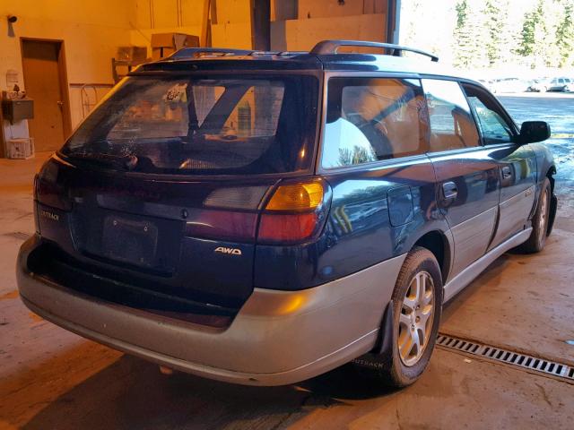 4S3BH675916632080 - 2001 SUBARU LEGACY OUT BLUE photo 4