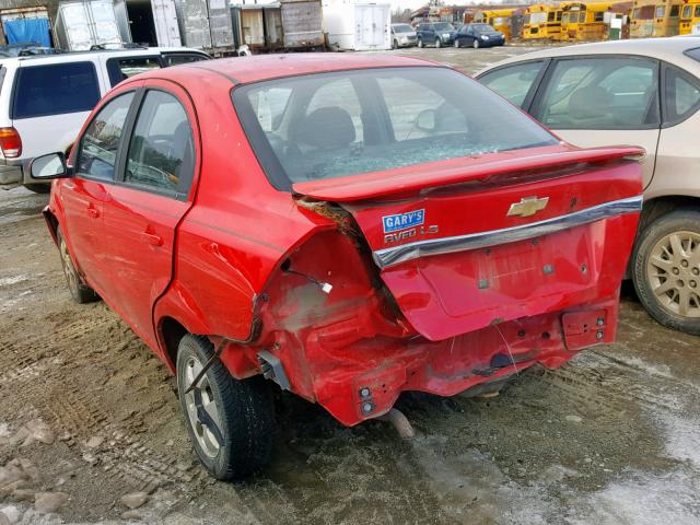 KL1TD56627B083463 - 2007 CHEVROLET AVEO BASE Qırmızı foto 3