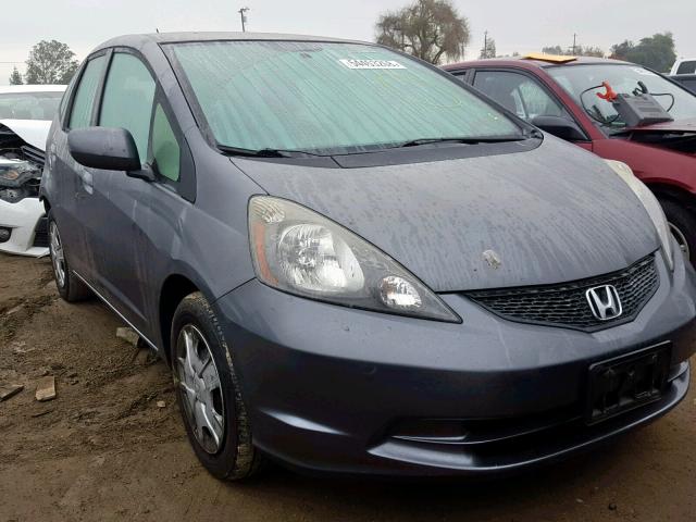 JHMGE8H3XDC015430 - 2013 HONDA FIT GRAY photo 1