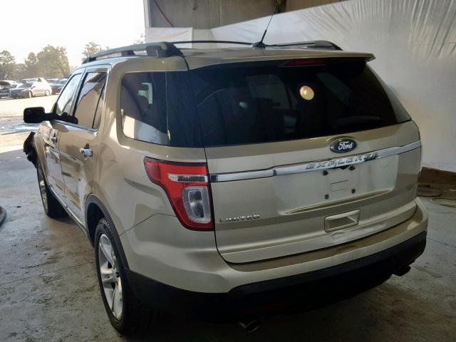 1FMHK7F85BGA22276 - 2011 FORD EXPLORER L GOLD photo 3