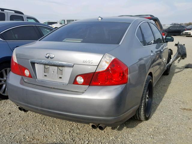 JNKBY01E46M203422 - 2006 INFINITI M45 BASE GRAY photo 4