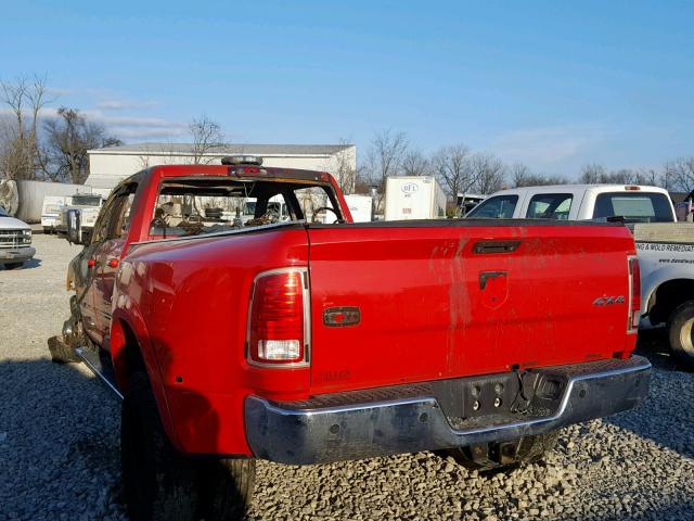 3C63RRKL9FG633493 - 2015 RAM 3500 LONGH RED photo 3