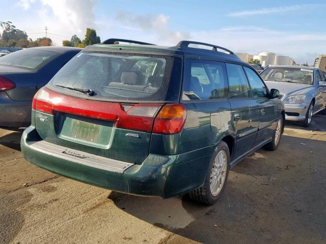 4S3BH635437303189 - 2003 SUBARU LEGACY L GREEN photo 4