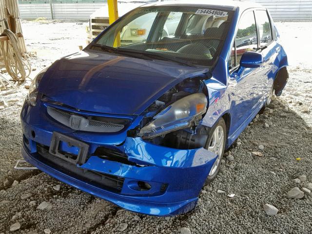 JHMGD37697S027676 - 2007 HONDA FIT S 蓝色 照片 2