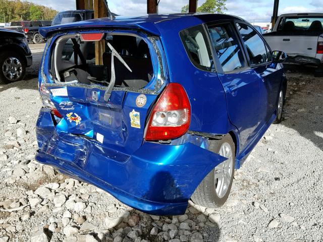 JHMGD37697S027676 - 2007 HONDA FIT S 蓝色 照片 4
