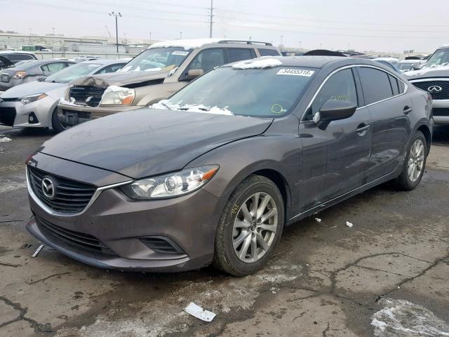 JM1GJ1U55G1411180 - 2016 MAZDA 6 SPORT CHARCOAL photo 2