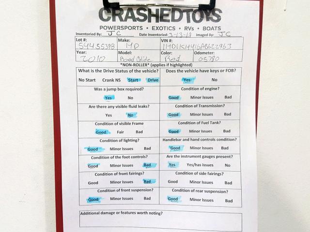 1HD1KH416AB622963 - 2010 HARLEY-DAVIDSON FLTRX 红色 照片 20