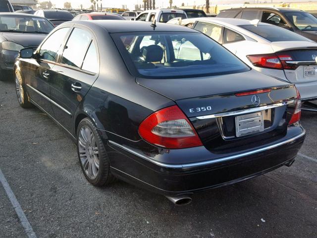 WDBUF56X78B242686 - 2008 MERCEDES-BENZ E 350 BLACK photo 3