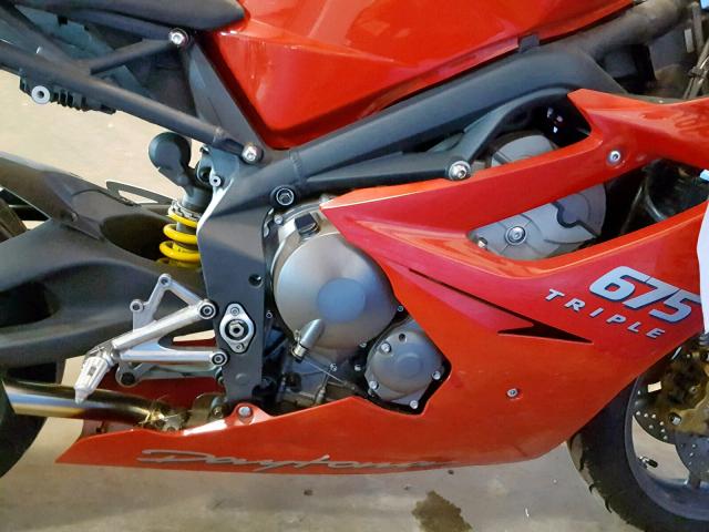 SMTD00NS88J317723 - 2008 TRIUMPH MOTORCYCLE DAYTONA 67 RED photo 7