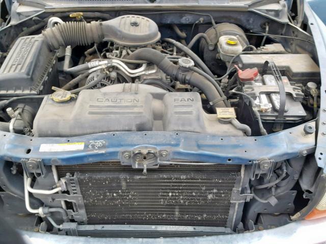 1B7HL48X52S530359 - 2002 DODGE DAKOTA BLUE photo 7