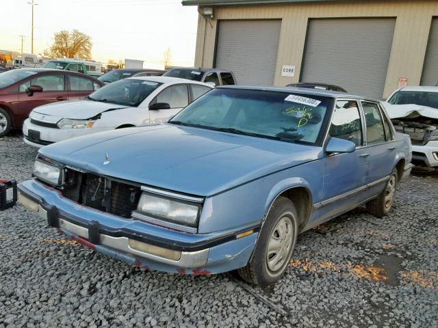 1G4HP54C4MH452925 - 1991 BUICK LESABRE CU BLUE photo 2