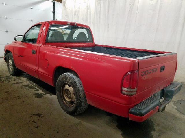 1B7FL26X9XS322135 - 1999 DODGE DAKOTA RED photo 3