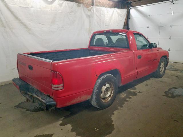 1B7FL26X9XS322135 - 1999 DODGE DAKOTA RED photo 4