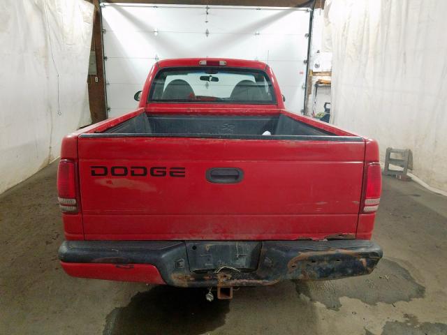 1B7FL26X9XS322135 - 1999 DODGE DAKOTA RED photo 6