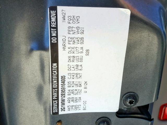 2G1WW12E959164005 - 2005 CHEVROLET MONTE CARL 石墨色 照片 10