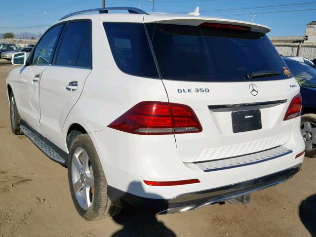 4JGDA5HBXGA698103 - 2016 MERCEDES-BENZ GLE 350 4M WHITE photo 3