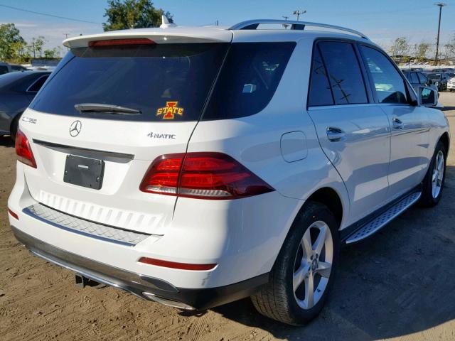 4JGDA5HBXGA698103 - 2016 MERCEDES-BENZ GLE 350 4M WHITE photo 4