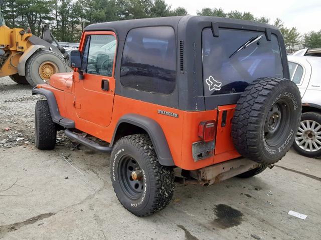 2J4FY29S3MJ107910 - 1991 JEEP WRANGLER / ORANGE photo 3