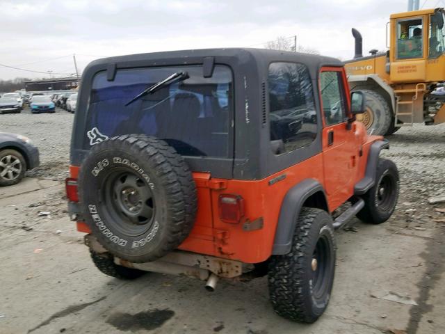 2J4FY29S3MJ107910 - 1991 JEEP WRANGLER / ORANGE photo 4