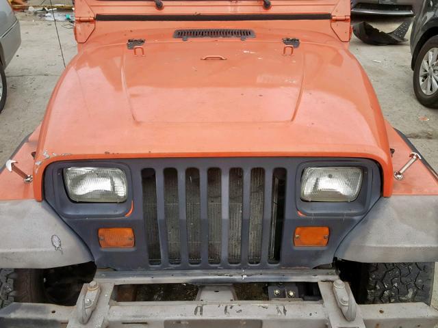 2J4FY29S3MJ107910 - 1991 JEEP WRANGLER / ORANGE photo 7