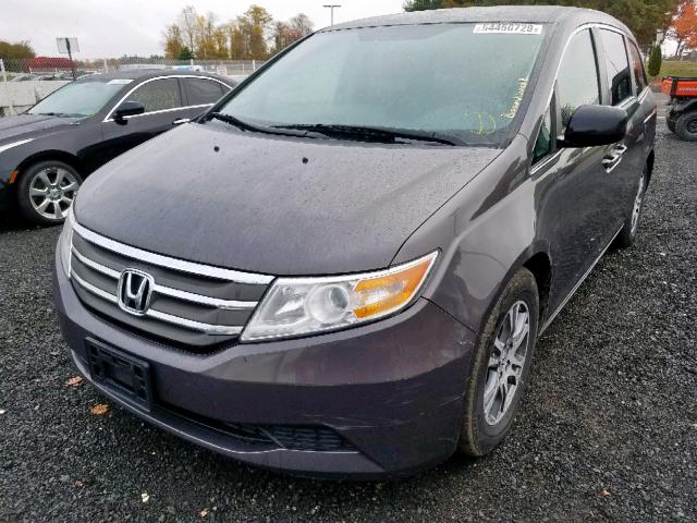 5FNRL5H44DB061328 - 2013 HONDA ODYSSEY EX BLUE photo 2