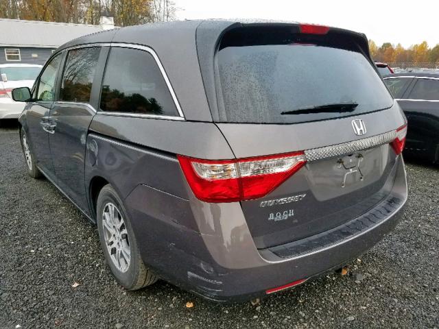 5FNRL5H44DB061328 - 2013 HONDA ODYSSEY EX BLUE photo 3