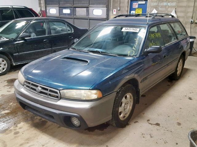 4S3BG6854V7651802 - 1997 SUBARU LEGACY OUT GREEN photo 2