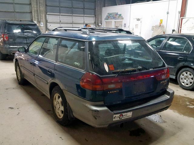 4S3BG6854V7651802 - 1997 SUBARU LEGACY OUT GREEN photo 3