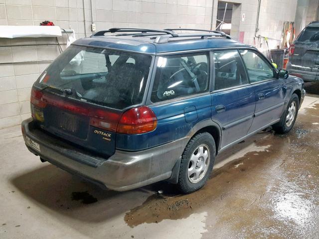 4S3BG6854V7651802 - 1997 SUBARU LEGACY OUT GREEN photo 4