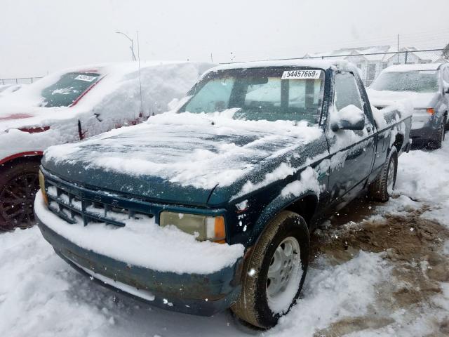 1B7FL26X6RW142946 - 1994 DODGE DAKOTA GREEN photo 2