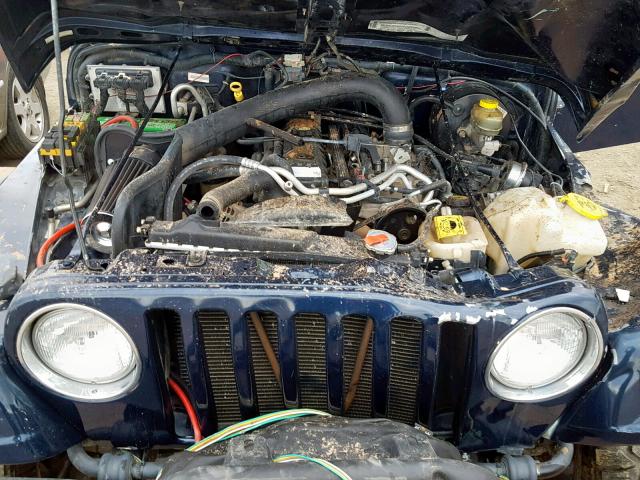 1J4FA39S43P305021 - 2003 JEEP WRANGLER C BLUE photo 7