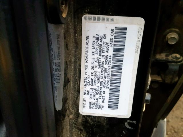 5Y2SL62803Z473144 - 2003 PONTIAC VIBE BLUE photo 10